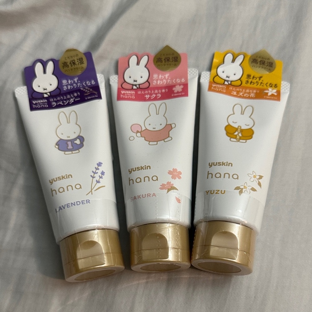 Miffy Yuskin Hana Hand Cream 50g each 
lavender / Sakura/yuzu